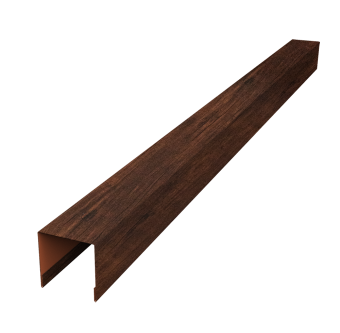 картинка Планка вертикальная лицевая для забора жалюзи Palermo 0,45 Print Premium Cherry Wood Dark FTC (2м) Центр Кровли