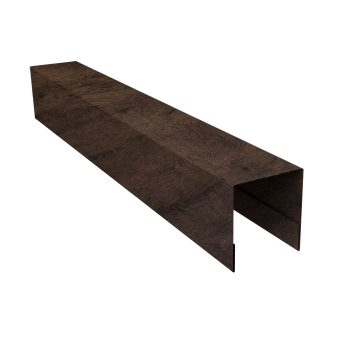 картинка Планка боковая для забора из сайдинга (Блок-хаус new) 0,45 Print-Double Elite Antique Wood (2,06м) Центр Кровли