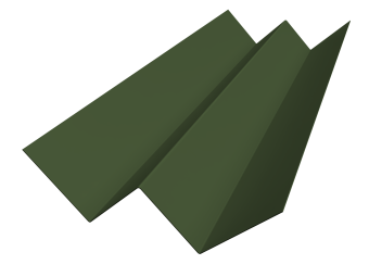 картинка Угол внутренний фибросайдинга Slim 0,5 Satin Matt TX RAL 6020 хромовая зелень (2м) Центр Кровли