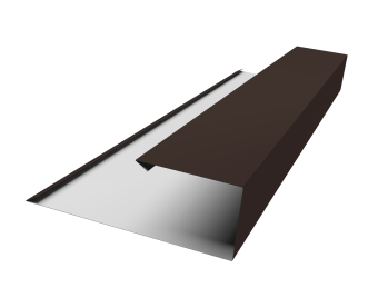 картинка Планка торцевая страховочная Grand Line 0,5 Satin Matt TX RR 32 темно-коричневый (2м) Центр Кровли