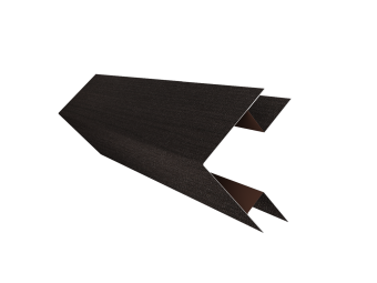 картинка Угол внешний сложный 75х75 0,45 Print Elite Coffee Wood TwinColor (2м) Центр Кровли