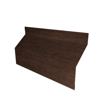 картинка Ламель забора жалюзи Milan Slim стартовая/финишная для калиток и ворот 0,45 Print-Double Premium Antique Wood Центр Кровли