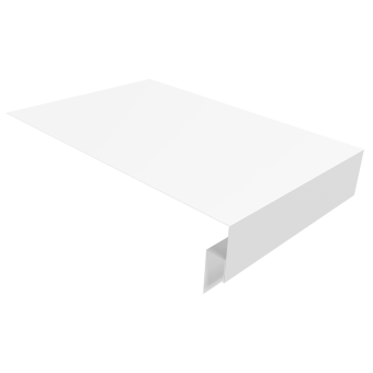 картинка Планка околооконная сложная 250х50х18 (j-фаска) 0,45 PE-Double с пленкой RAL 9003 сигнальный белый (2м) Центр Кровли