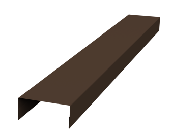 картинка Крышка 45х20 жалюзи Texas 0,45 PE-Double RAL 8017 шоколад (2,5м) Центр Кровли