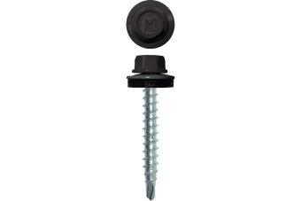 картинка Саморез кровельный Daxmer 4,8х29 (250шт) сверло №1 RAL 8022 Центр Кровли