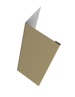 картинка Нащельник (для калиток и ворот) 25х35 жалюзи Milan, Tokyo, Palermo 0,45 PE RAL 1014 слоновая кость (L2,0) Центр Кровли