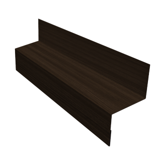 картинка Отлив межэтажный 35 0,45 Print Elite Coffee Wood TwinColor (3м) Центр Кровли