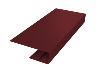 картинка J-Профиль 12мм 0,45 PE-Double с пленкой RAL 3005 красное вино (2м) Центр Кровли