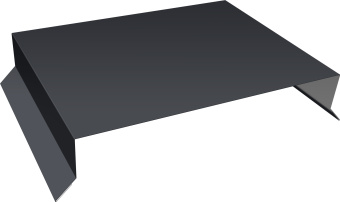 картинка Парапетная крышка прямая 200мм Grand Line 0,5 Полидэкстер RAL 7024 мокрый асфальт (2м) Центр Кровли