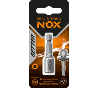 картинка Ключ-насадка магнитная Nox Nut Setter 7x48мм карта (557001) Центр Кровли