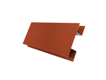 картинка Планка H-образная Экобрус 0,5 Satin с пленкой RAL 8004 терракота (3м) Центр Кровли