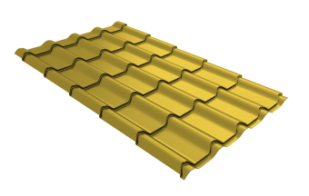 фото Профиль волновой "Камея" ("Kamea") 0,45 PE RAL 1018 цинково-желтый Центр Кровли картинка Профиль волновой "Камея" ("Kamea") 0,45 PE RAL 1018 цинково-желтый Центр Кровли