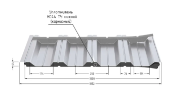 фото Уплотнитель проф. PE HC 44-ТУ (1 м) обратный шт. Центр Кровли картинка Уплотнитель проф. PE HC 44-ТУ (1 м) обратный шт. Центр Кровли