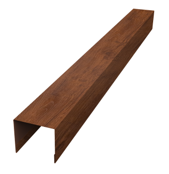 картинка Стойка боковая крепежная для забора жалюзи Palermo 0,45 Print Premium Golden Wood Fresh TwinColor (3м) Центр Кровли