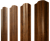 Штакетник М-образный B фигурный 0,45 Print Elite Golden Wood TwinColor Центр Кровли