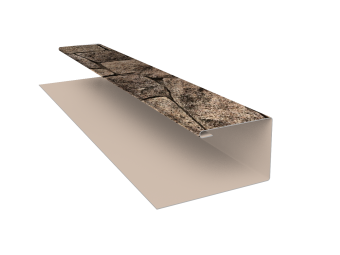 картинка Планка П-образная БХ new 0,45 Print Elite King Stone TwinColor (2м) Центр Кровли
