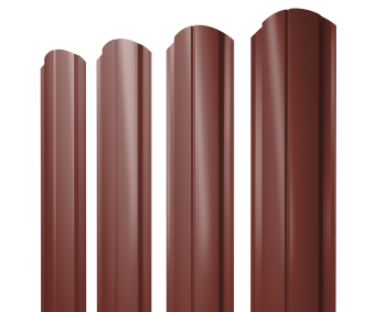 картинка Штакетник Полукруглый Slim фигурный 0,45 PE RAL 3009 оксидно-красный Центр Кровли
