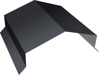 картинка Парапетная крышка угольная 150мм Grand Line 0,5 Полидэкстер RAL 7024 мокрый асфальт (2,5м) Центр Кровли