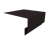 Планка околооконная сложная БХ new 250х75х27 0,5 Velur X RAL 9005 черный (2м) Центр Кровли