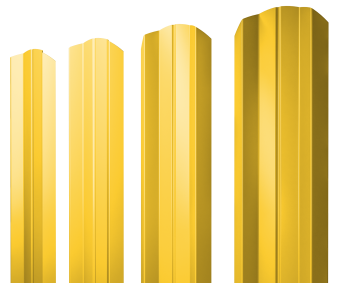 фото Штакетник М-образный А фигурный 0,45 PE RAL 1018 цинково-желтый Центр Кровли картинка Штакетник М-образный А фигурный 0,45 PE RAL 1018 цинково-желтый Центр Кровли