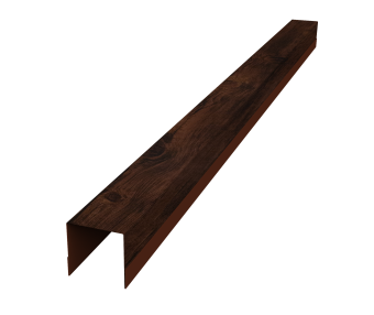 картинка Планка вертикальная обратная для горизонтального монтажа штакетника 0,45 Print Elite Cherry Wood TwinColor (1,8м) Центр Кровли