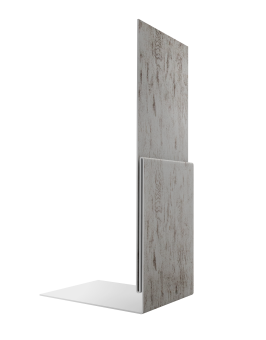 картинка Планка приемная оконная 0,45 Print Elite Snow Wood TwinColor (3м) Центр Кровли