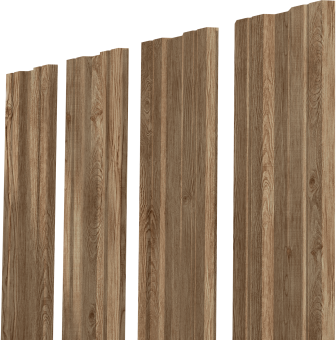 фото Штакетник Twin XL с прямым резом Grand Line 0,45 Print Elite White Wood TwinColor Центр Кровли картинка Штакетник Twin XL с прямым резом Grand Line 0,45 Print Elite White Wood TwinColor Центр Кровли