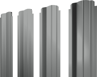 фото Штакетник П-образный B фигурный Grand Line 0,5 Satin RAL 9006 бело-алюминиевый Центр Кровли картинка Штакетник П-образный B фигурный Grand Line 0,5 Satin RAL 9006 бело-алюминиевый Центр Кровли