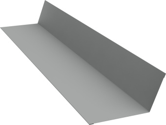 картинка Планка примыкания 90х140 Grand Line 0,5 Сатин с пленкой RAL 9006 бело-алюминиевый (3м) Центр Кровли