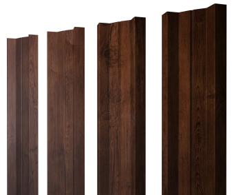 картинка Штакетник М-образный В с прямым резом 0,45 Print-Double Premium Cherry Wood Fresh Центр Кровли