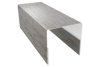 картинка Планка П-образная заборная 20 0,45 Print Elite Snow Wood TwinColor (2,5м) Центр Кровли