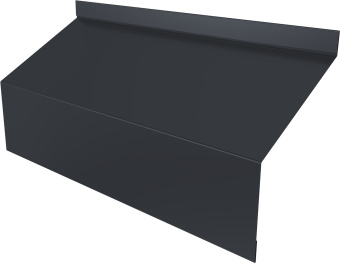 картинка Ламель забора жалюзи Милан/Милан новый стартовая/финишная для калиток и ворот Grand Line 0,5 Полидэкстер RAL 7024 мокрый асфальт Центр Кровли