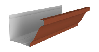 фото Желоб прямоугольный Vortex Lite 130мм 3м PE RAL 8004 терракота Центр Кровли картинка Желоб прямоугольный Vortex Lite 130мм 3м PE RAL 8004 терракота Центр Кровли