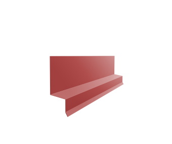 картинка Отлив верхний фальц 0,5 Satin с пленкой RAL 3011 коричнево-красный (3м) Центр Кровли