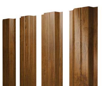 картинка Штакетник П-образный A с прямым резом 0,45 Print-Double Elite Golden Wood Центр Кровли