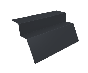 картинка Планка карнизная для металлочерепицы квинта Uno 0,5 Satin Matt TX RAL 7024 мокрый асфальт (2м) Центр Кровли