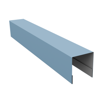 картинка Планка боковая для забора из сайдинга (Блок-хаус new) 0,45 Drap TX RAL 5024 пастельно-синий (2,06м) Центр Кровли