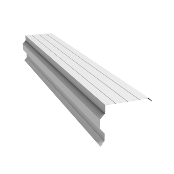 картинка Планка торцевая фигурная 90х110 0,5 Satin с пленкой RAL 9003 сигнальный белый (2м) Центр Кровли