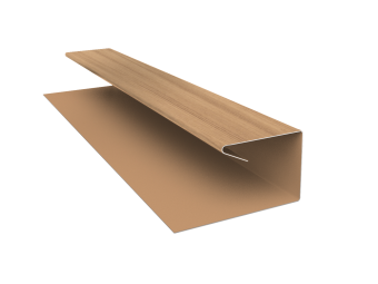 картинка Планка П-образная завершающая сложная (КД) 0,45 Print Elite Honey Wood TwinColor (3м) Центр Кровли
