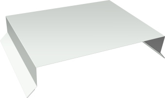 картинка Парапетная крышка прямая 250мм Grand Line 0,5 ПЭ слим с пленкой RAL 9003 сигнальный белый (2,5м) Центр Кровли