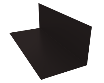 картинка Планка примыкания 130х160мм 0,5 Drap TX RAL 9005 черный (3м) Центр Кровли