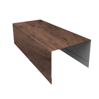 картинка Крышка для забора из сайдинга ЭкоБрус 0,45 Print Premium Almond Wood Fresh (2,5м) Центр Кровли