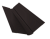 Планка ендовы верхней фигурной 150x150 0,5 Satin Matt TX RAL 9005 черный (3м) Центр Кровли