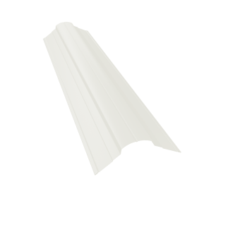 картинка Планка конька фигурного 70x70 0,45 Drap TX RAL 9003 сигнальный белый (2м) Центр Кровли