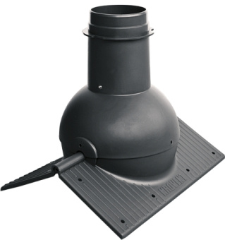 картинка Элемент коньковый Кrovent Pipe-Cone черный Центр Кровли
