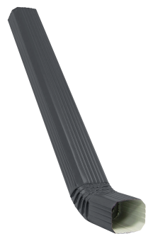 картинка Труба прямоугольная с коленом Vortex 3м RAL 7024 Центр Кровли