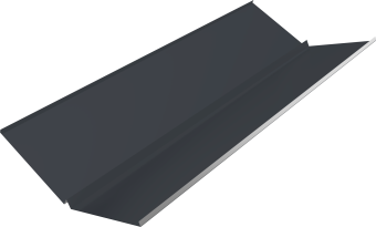 картинка Планка ендовы нижней с компенсатором Grand Line 0,4 PE с пленкой RAL 7024 мокрый асфальт (3м) Центр Кровли