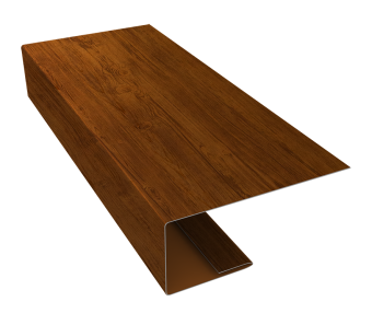картинка J-Профиль 18мм 0,45 Print Elite Golden Wood TwinColor (3м) Центр Кровли