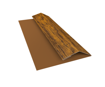 картинка Планка финишная БХ new 0,4 Print Premium Golden Wood Fresh TwinColor (3м) Центр Кровли