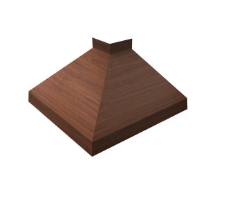 картинка Угол отлива внешний 250 0,45 Print Elite с пленкой Choco Wood TwinColor Центр Кровли